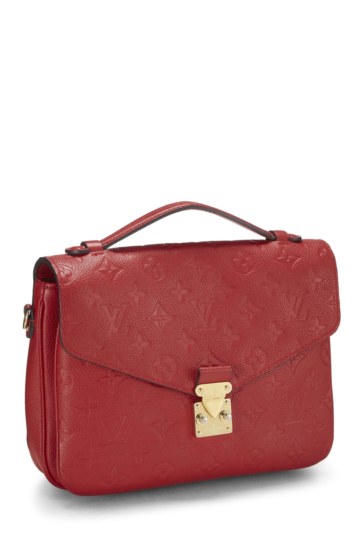 Louis Vuitton,  Red Monogram Empreinte Pochette Metis, Red