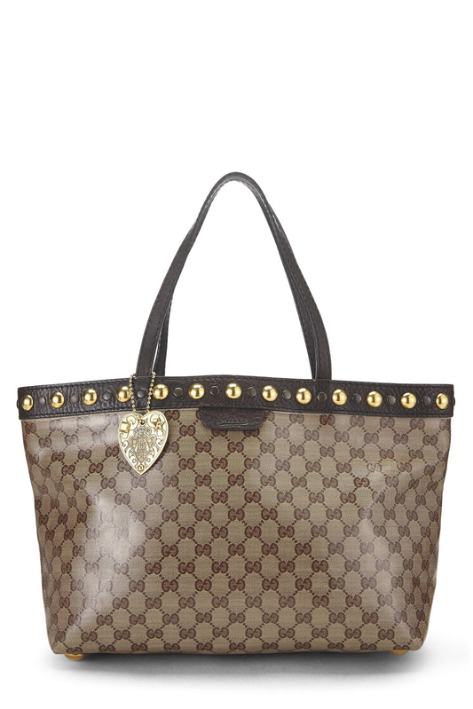 Gucci, Original GG Crystal Babouska Shopping Tote Medium, Brown