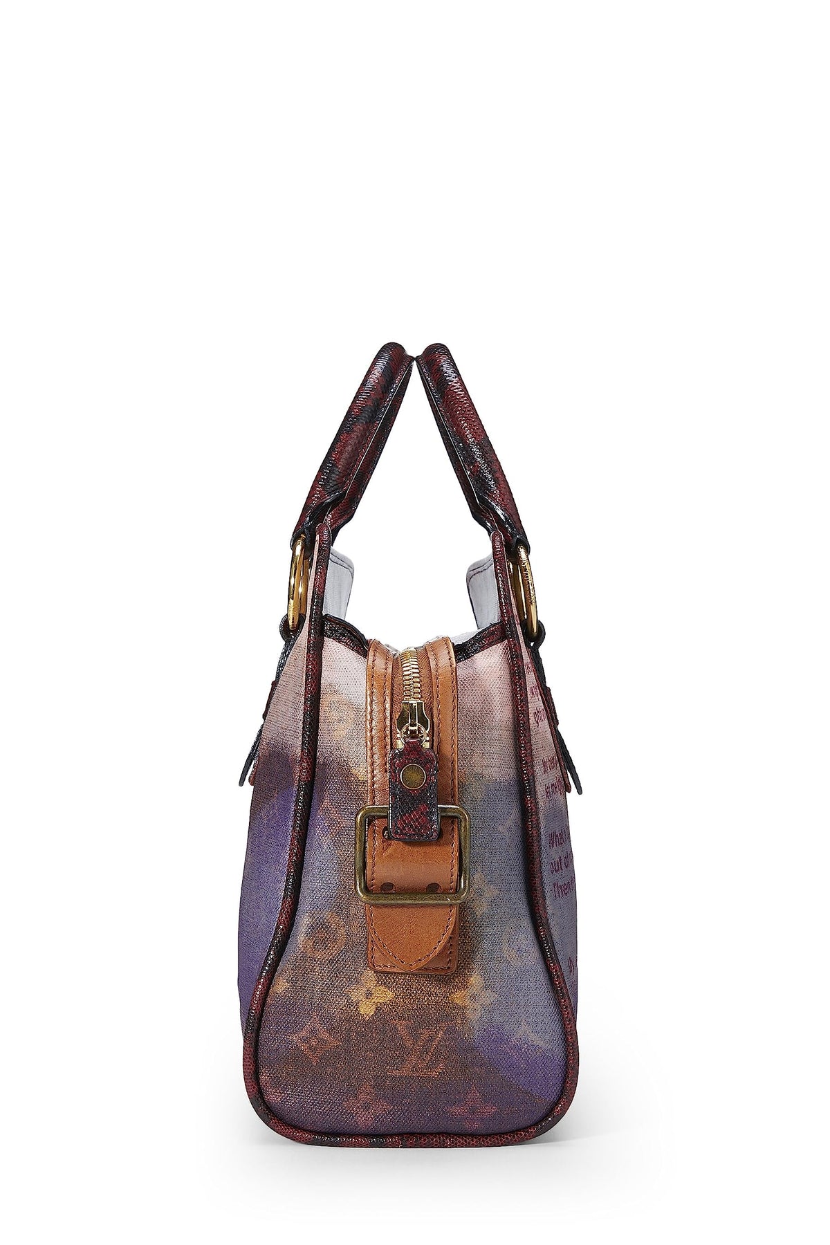 Louis Vuitton,  Richard Prince x Louis Vuitton Purple Monogram Graduate Jokes Bag, Multi