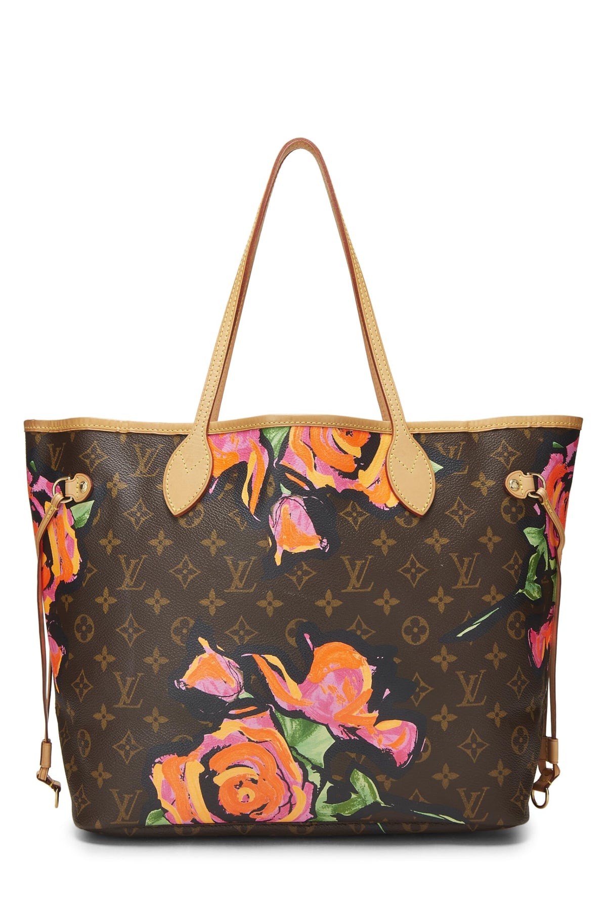 Louis Vuitton,  Stephen Sprouse x Louis Vuitton Monogram Canvas Roses Neverfull MM, Brown