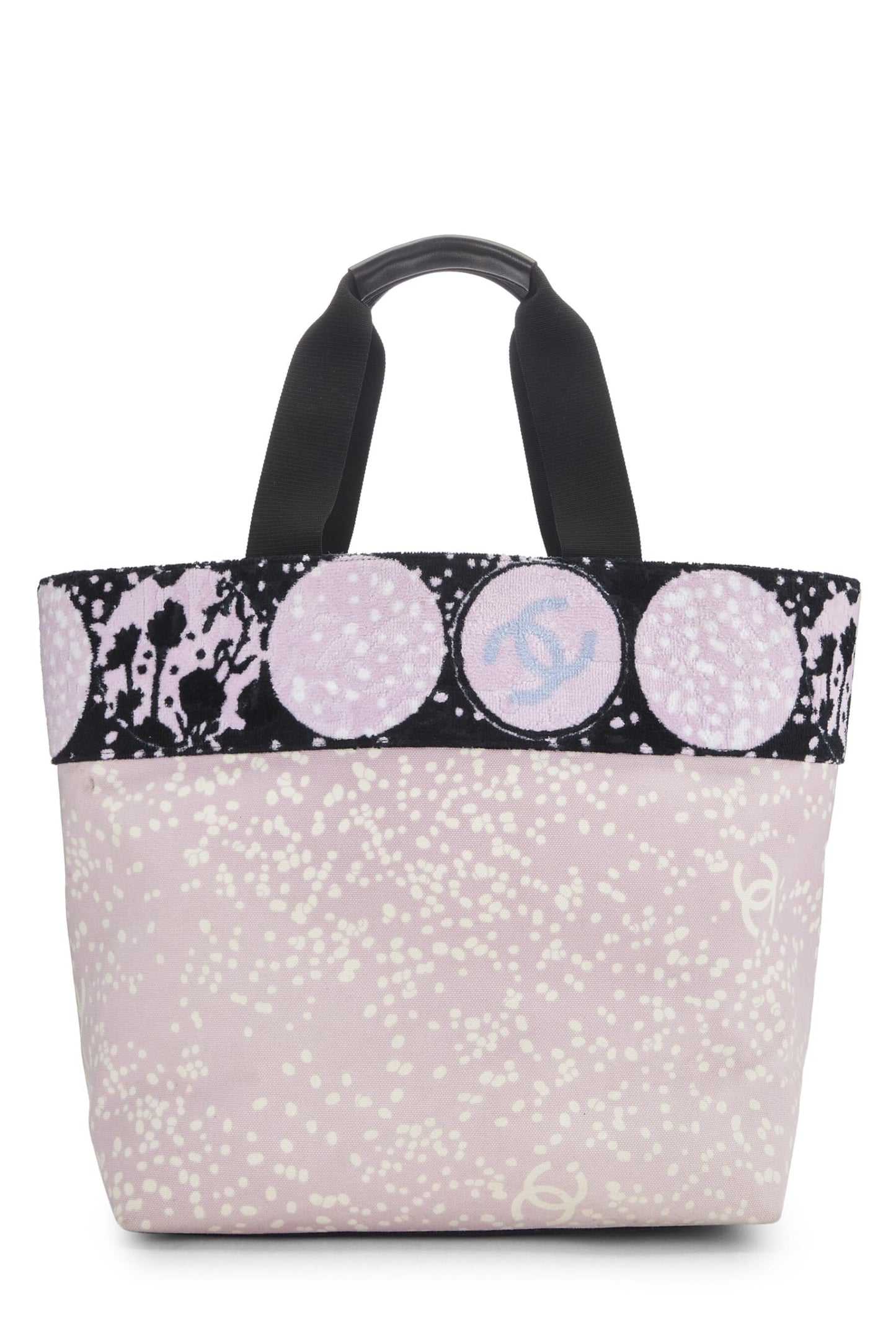 Chanel,  Pink Terrycloth & Canvas 'CC' Tote, Pink