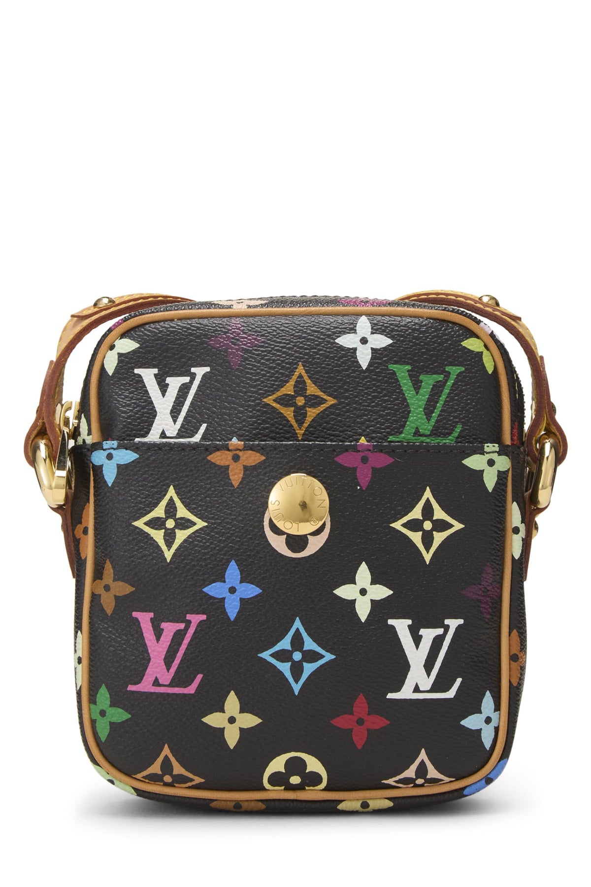 Louis Vuitton,  Takashi Murakami x Louis Vuitton Black Monogram Multicolore Rift, Black