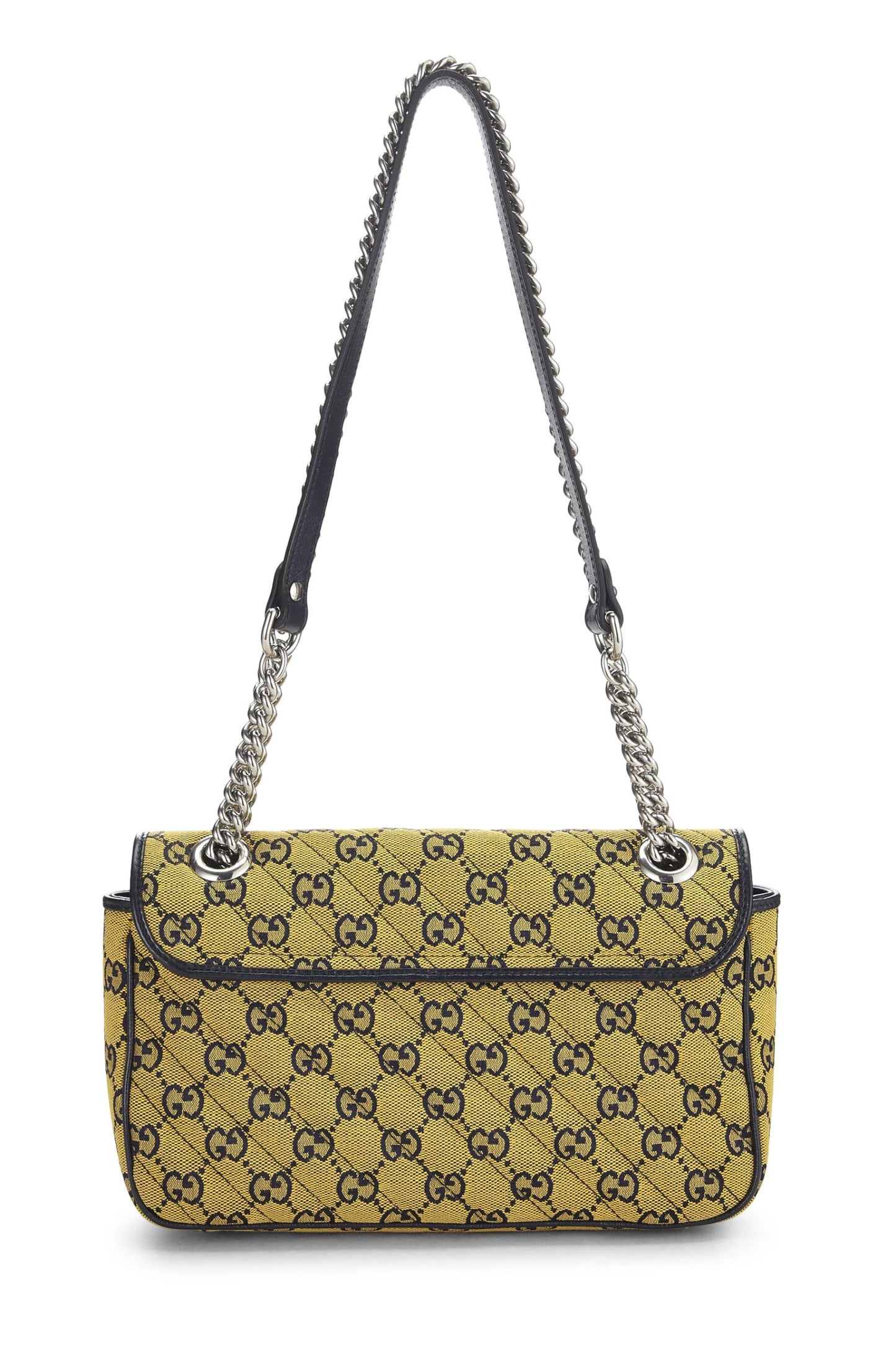 Gucci, Yellow GG Canvas Marmont Shoulder Bag Small, Yellow
