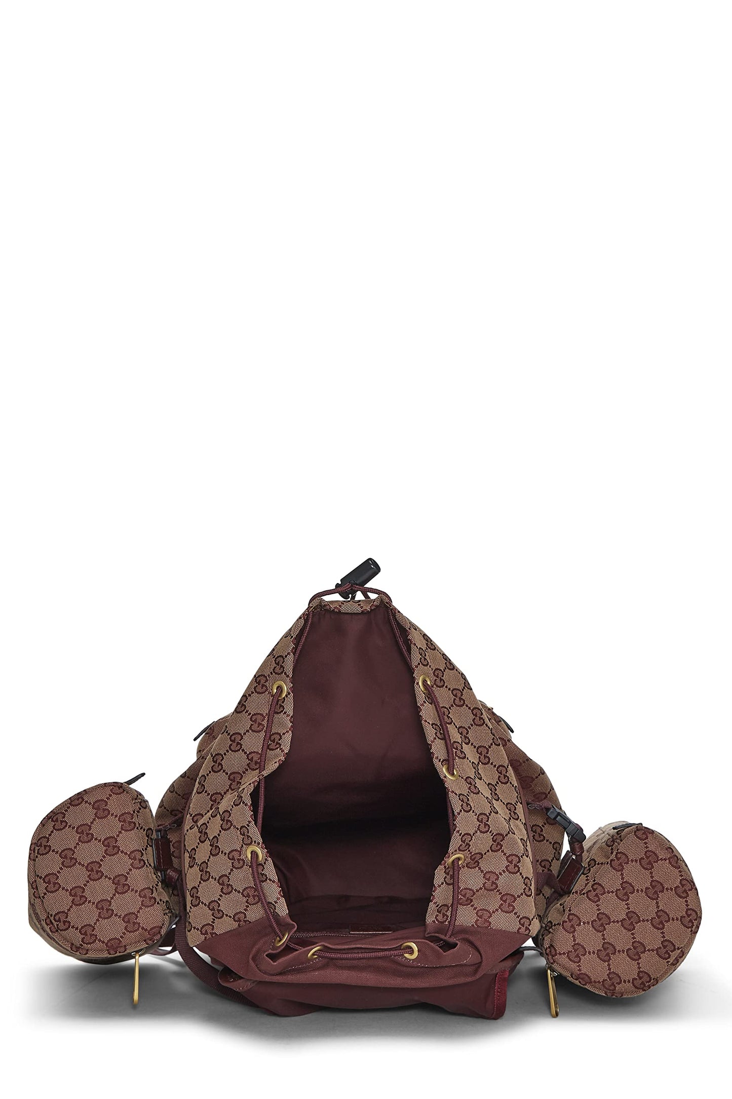 Gucci, Burgundy GG Canvas Alpina Trekking Backpack, Burgundy