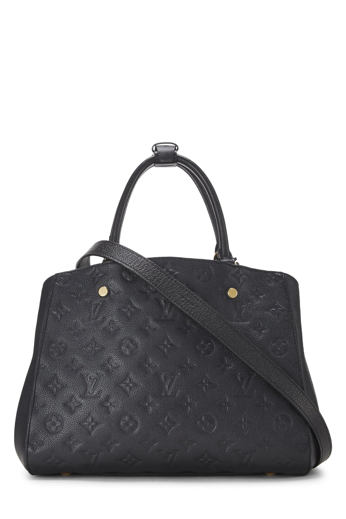 Louis Vuitton,  Black Monogram Empreinte Montaigne MM, Black