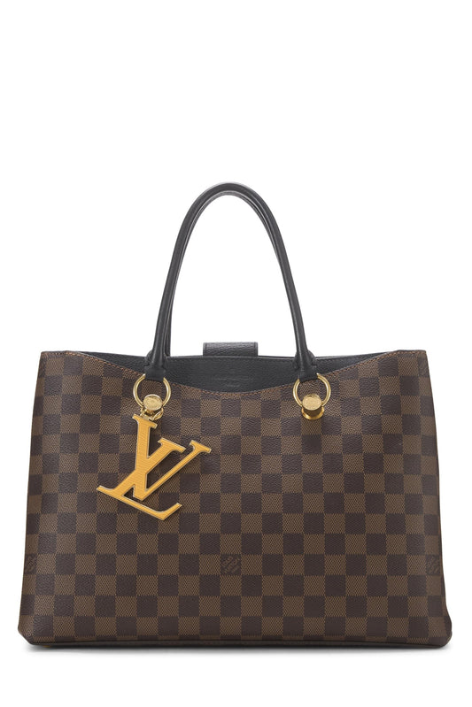 Louis Vuitton,  Black Damier Ebene Riverside Tote, Black