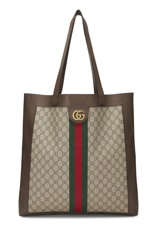 Gucci, Brown Original GG Supreme Canvas Ophidia Tote Large, Brown