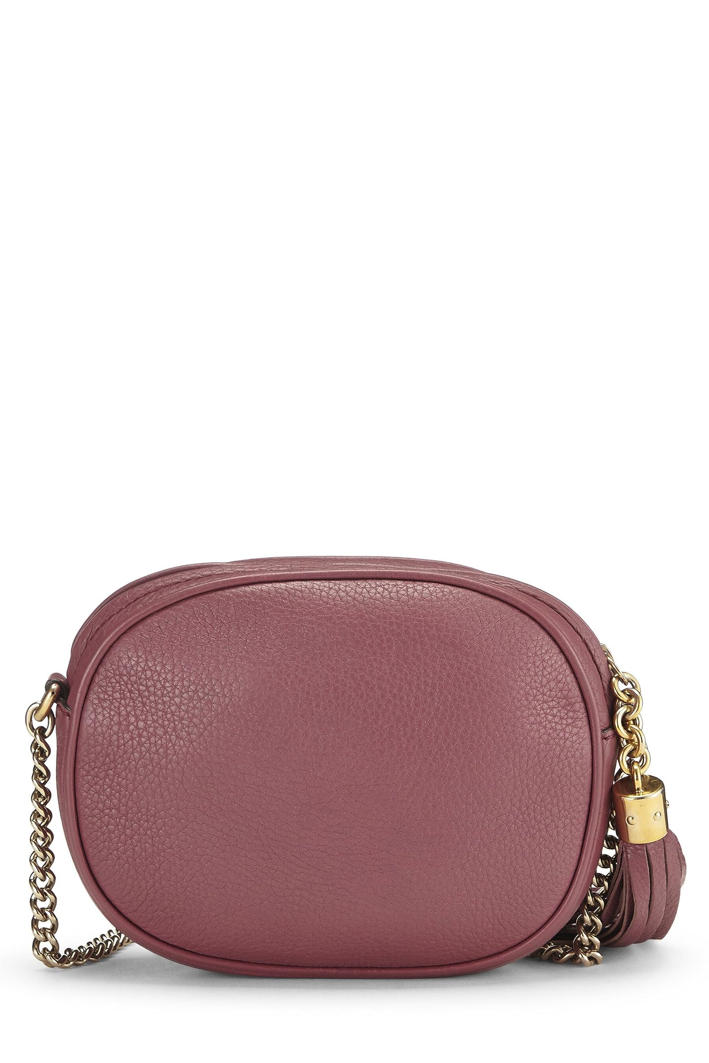 Gucci, Purple Leather Soho Round Chain Crossbody Mini, Purple