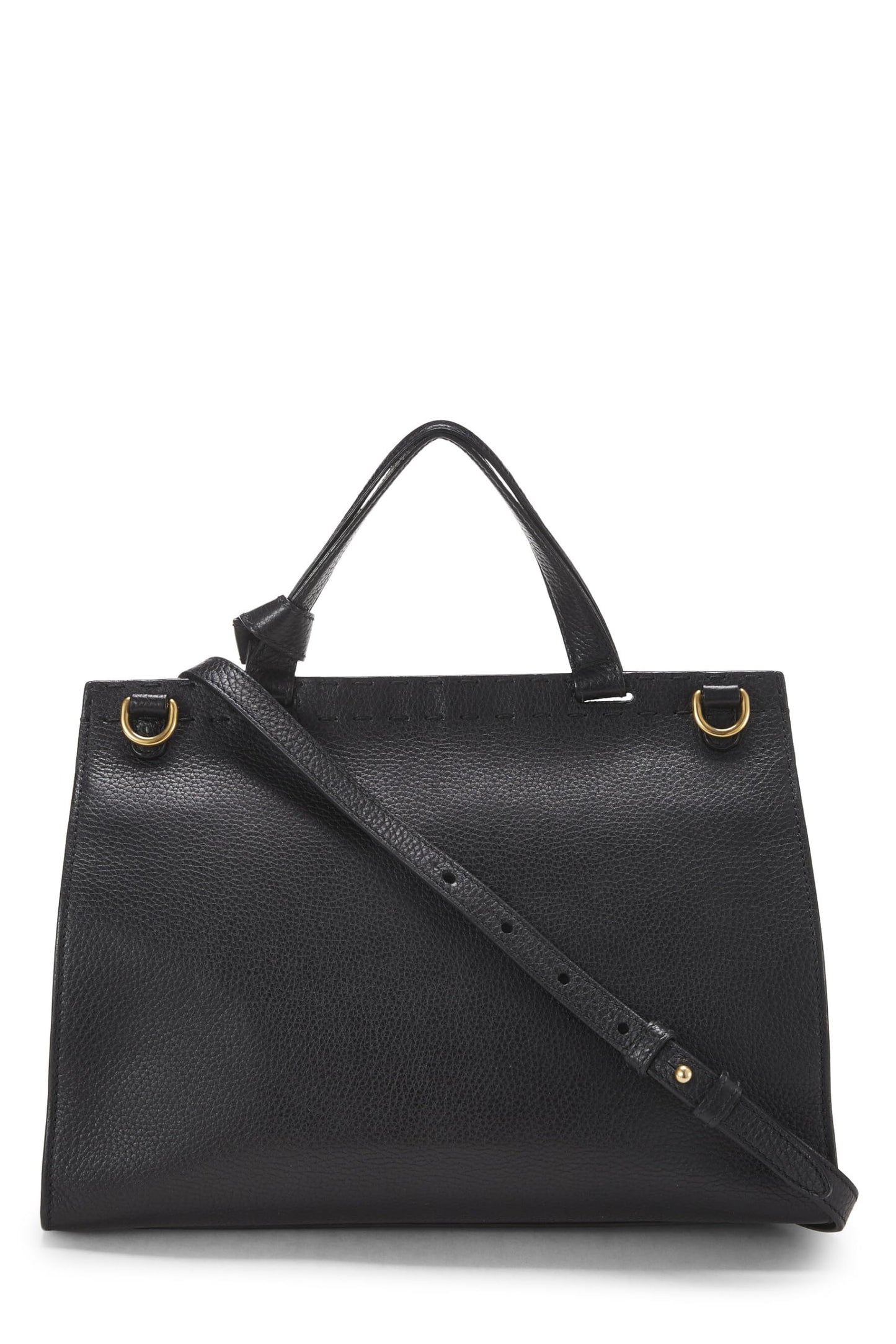 Gucci, Black Leather GG Marmont Top Handle Flap Bag Small, Black