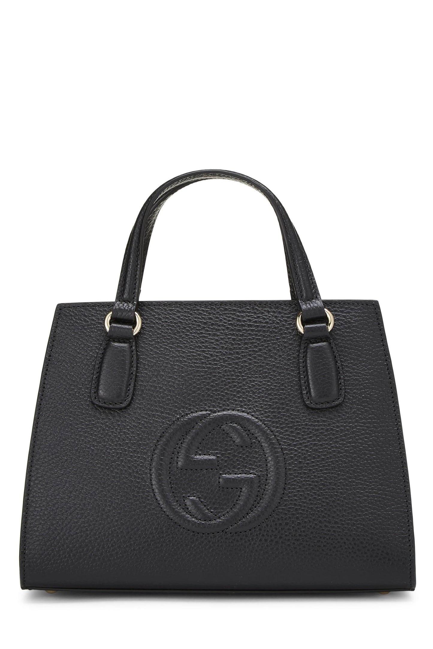 Gucci, Black Grained Leather Soho Handbag, Black