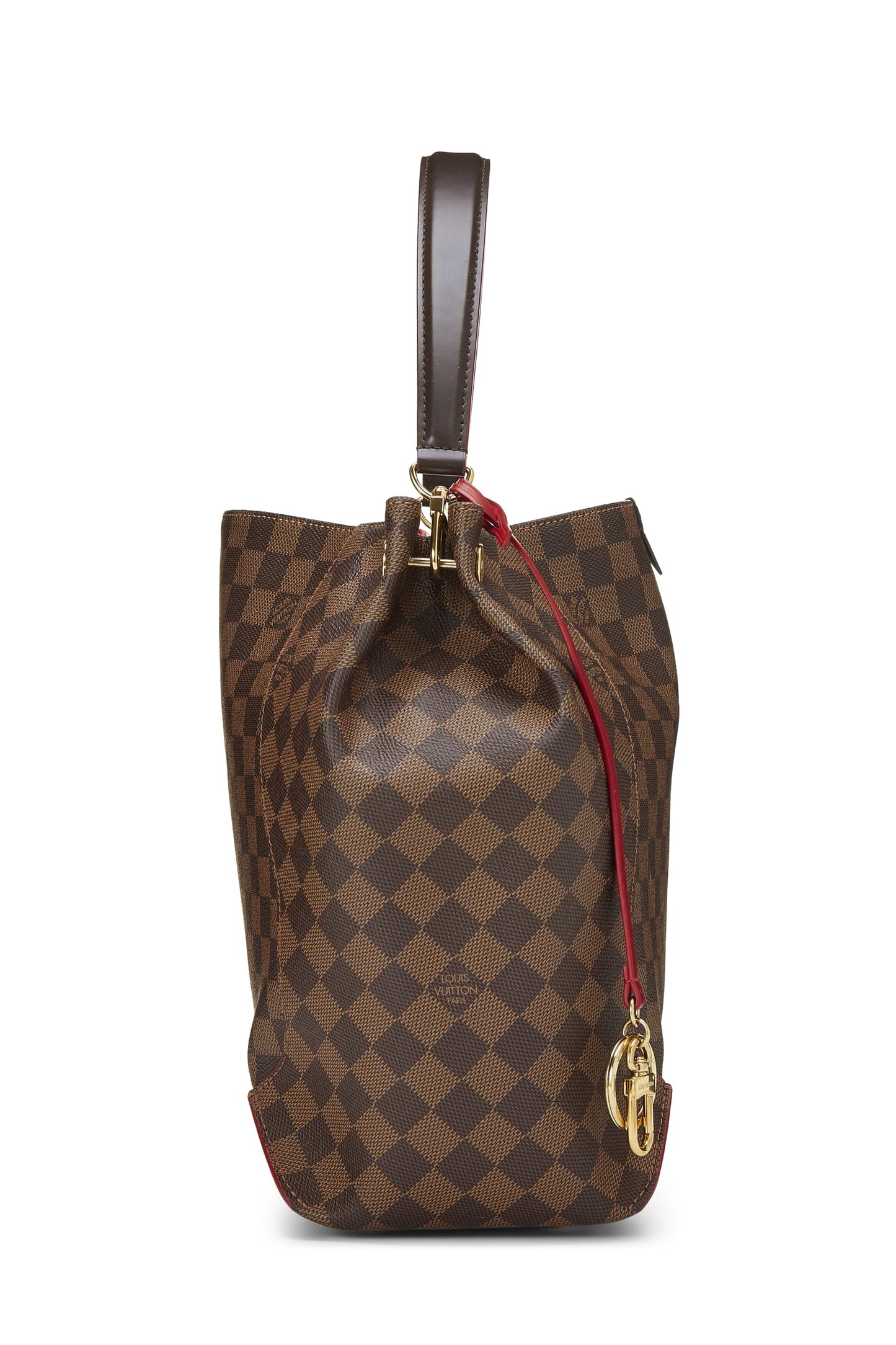 Louis Vuitton,  Damier Ebene Caissa Tote MM, Red