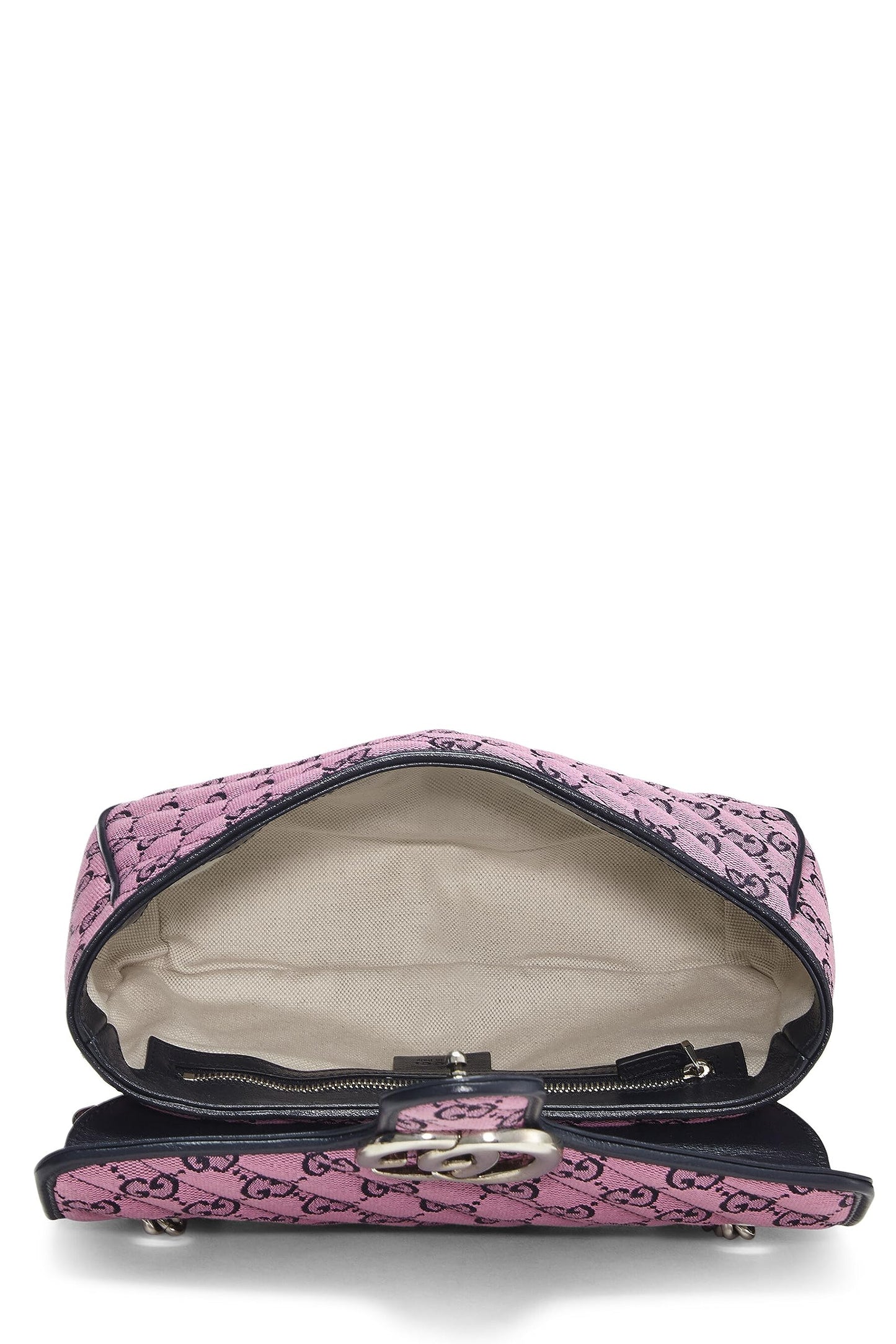 Gucci, Pink 'GG' Canvas Marmont Shoulder Bag Small, Pink