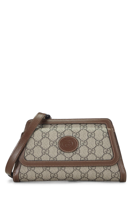 Gucci, GG Supreme Canvas Crossbody Bag, Brown