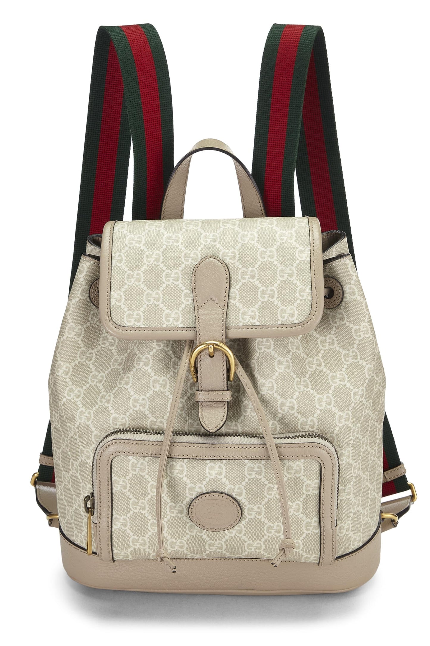 Gucci, Beige GG Supreme Canvas Interlocking GG Backpack, Beige