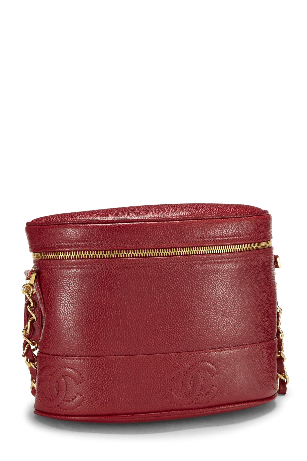 Chanel,  Red Caviar 3 'CC' Binocular Bag Medium, Red