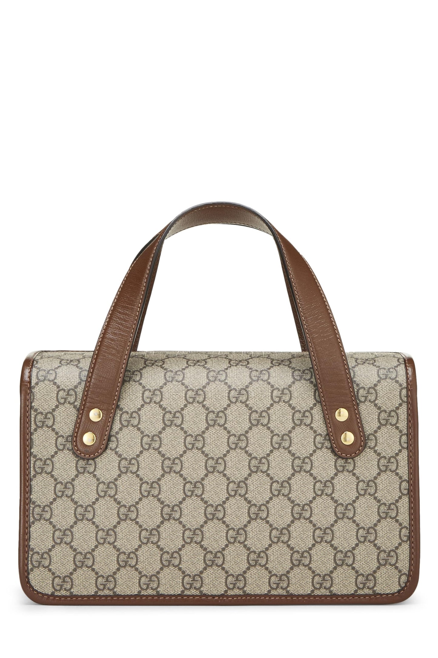Gucci, Original GG Coated Canvas 1955 Horsebit Fold Over Top Handle Mini, Brown