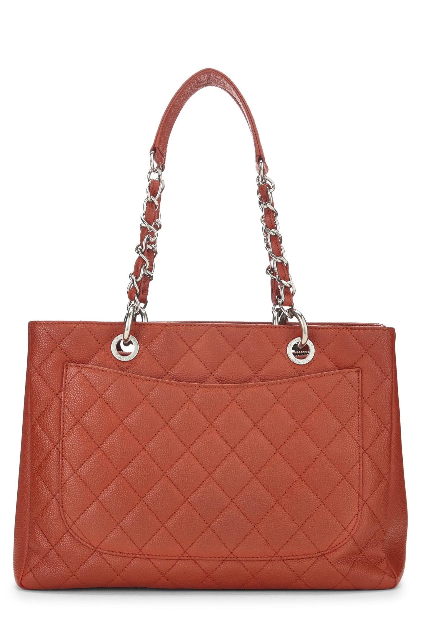 Chanel,  Orange Caviar Grand Shopping Tote (GST), Orange