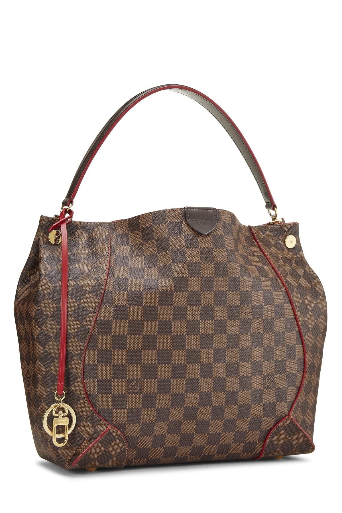 Louis Vuitton,  Damier Ebene Caissa Hobo, Red