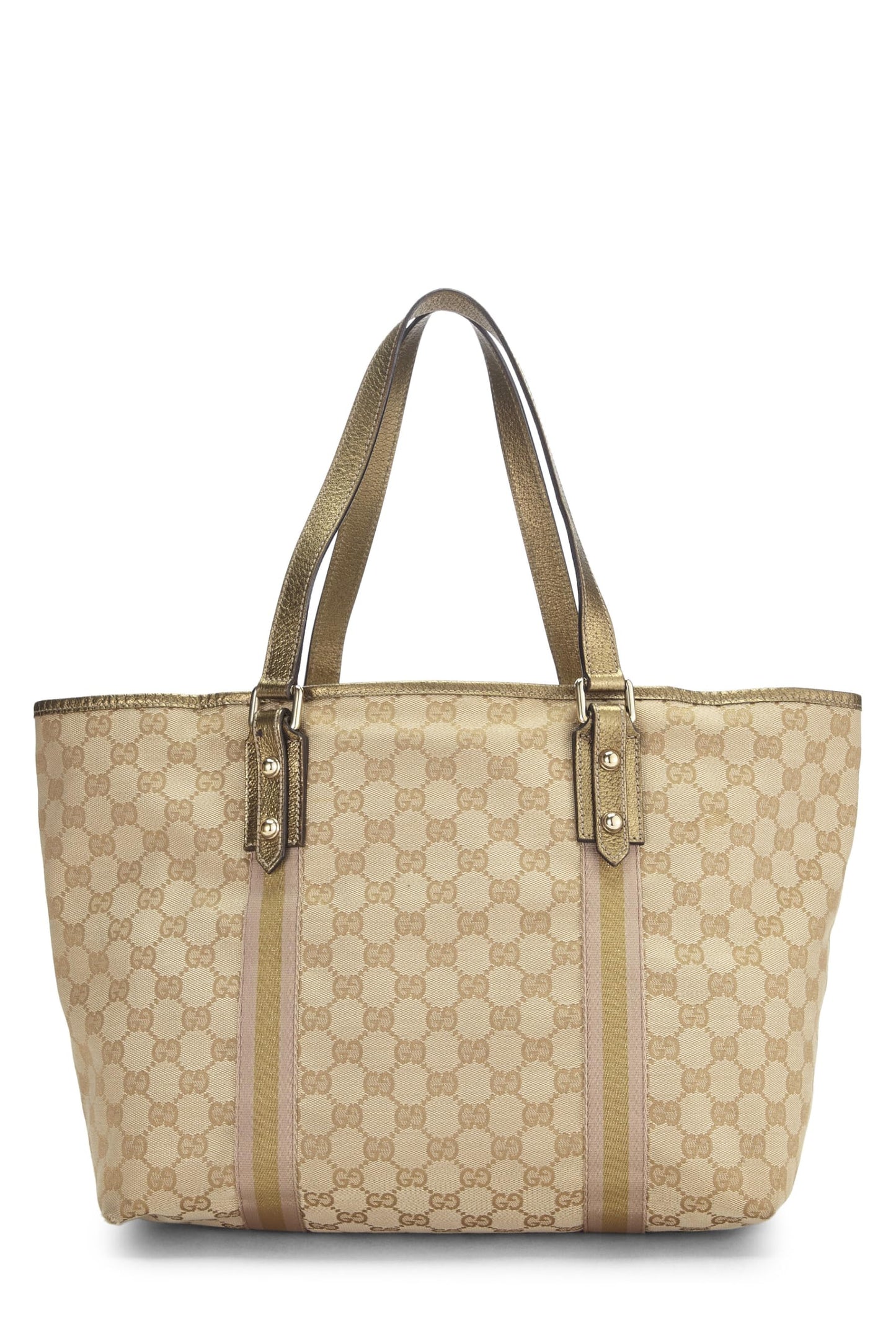 Gucci, Gold Original GG Canvas Jolicoeur Tote, Gold