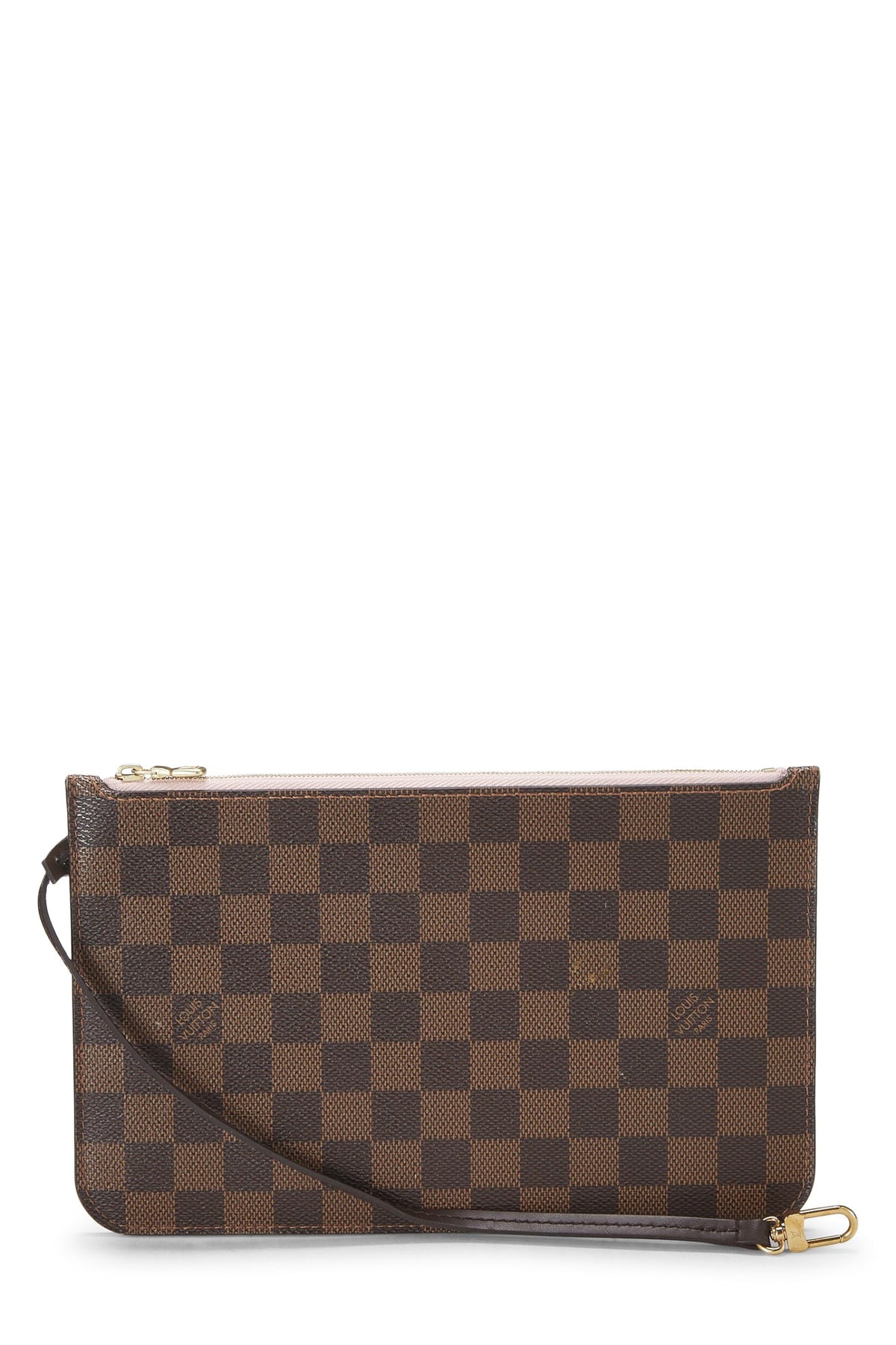 Louis Vuitton,  Damier Ebene Neverfull Pouch MM, Pink