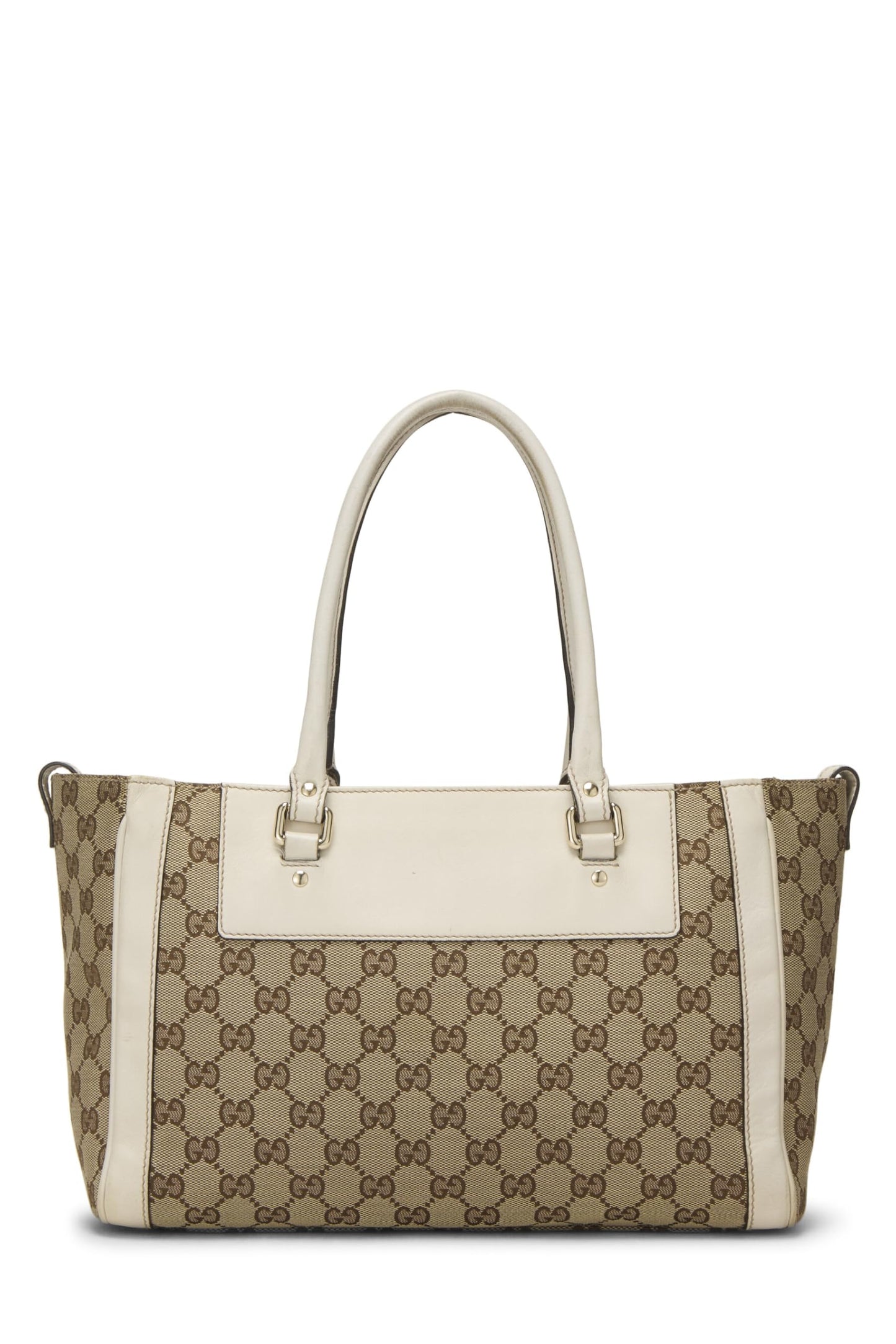 Gucci, White Original GG Canvas Handbag, White