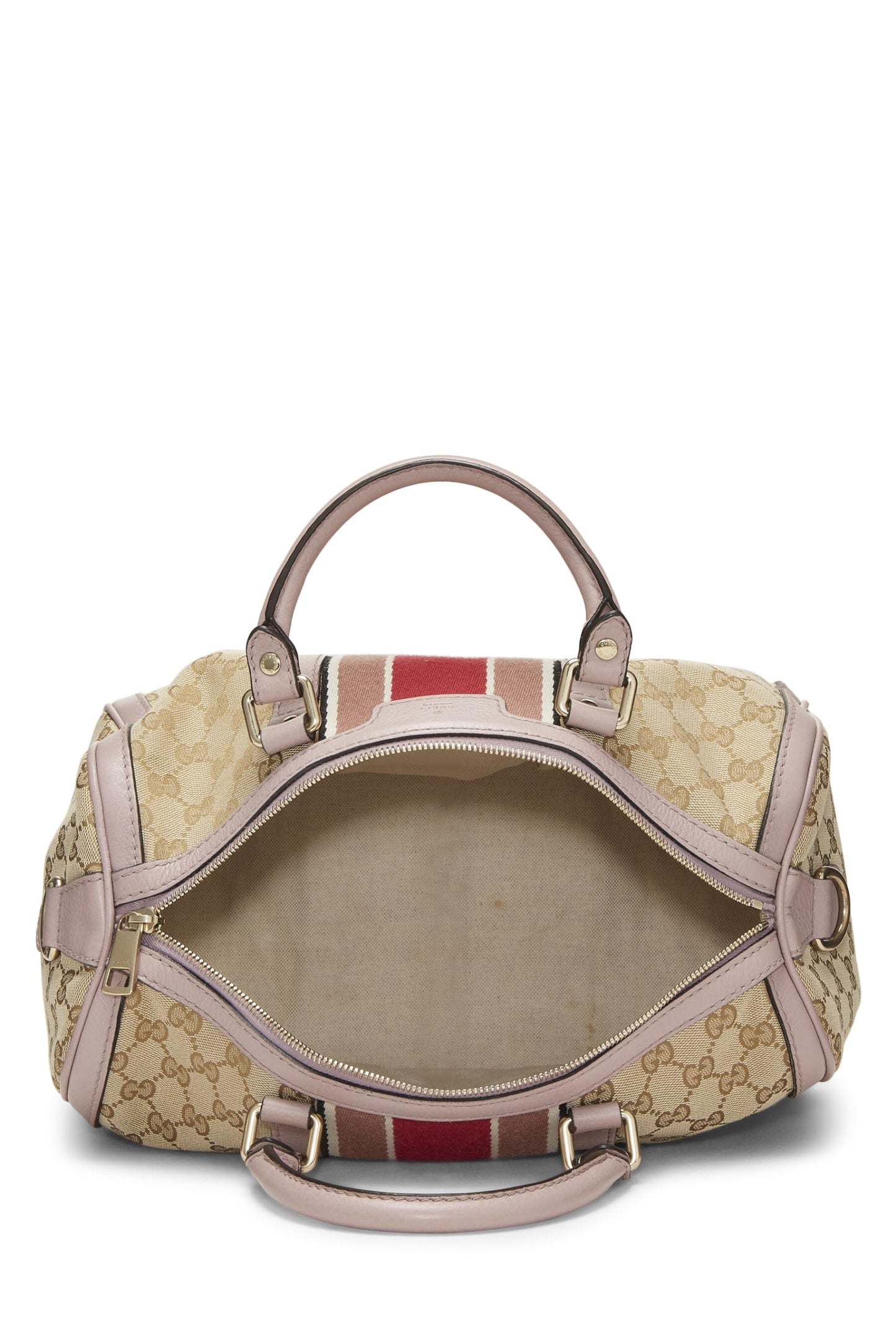 Gucci, Pink Original GG Canvas Web Boston Bag Medium, Pink