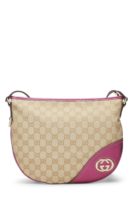 Gucci, Pink Original GG Canvas Britt Messenger, Pink