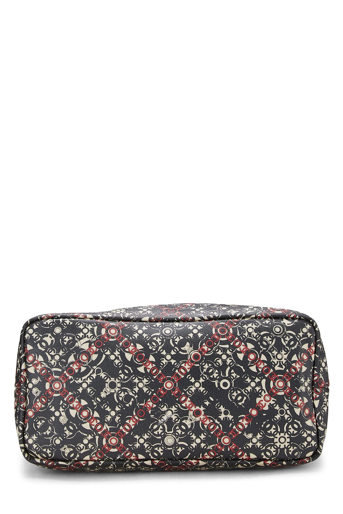 Chanel,  Black Coated Canvas Optic Coco Tote, Black