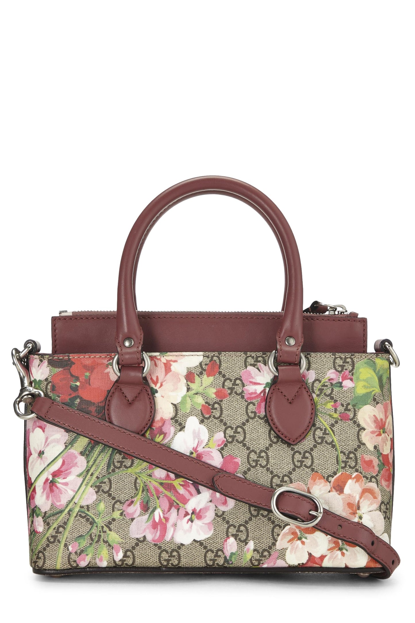 Gucci, Pink GG Blooms Supreme Canvas Top Handle Tote, Pink