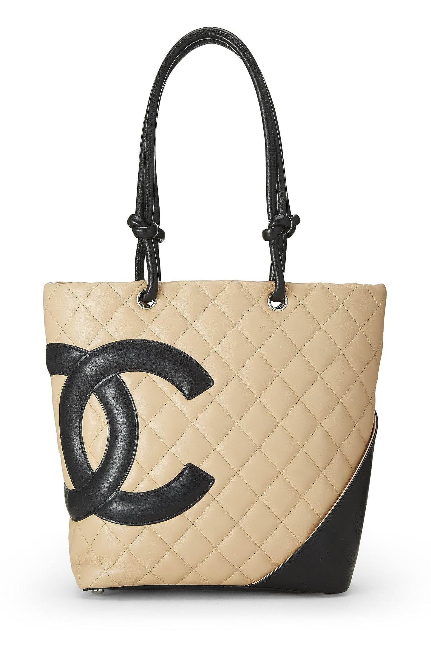 Chanel,  Beige Quilted Calfskin Cambon Tote Small, Beige