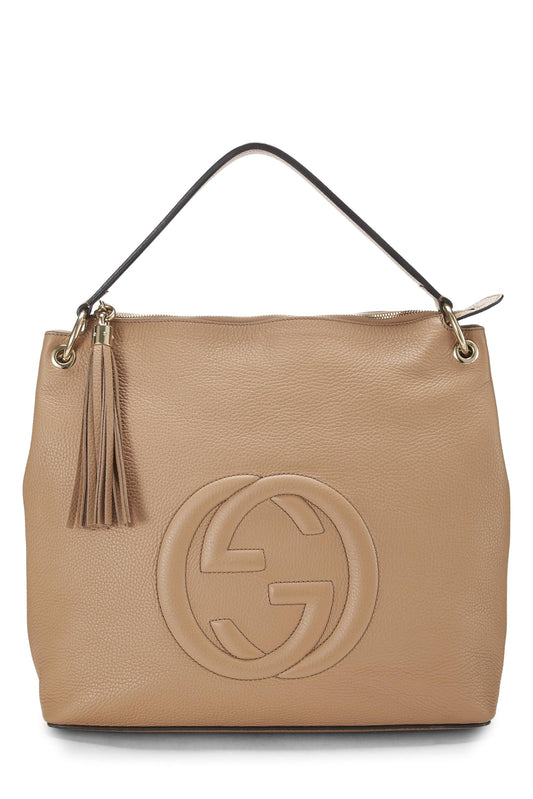 Gucci, Beige Leather Convertible Soho Hobo Large, Beige