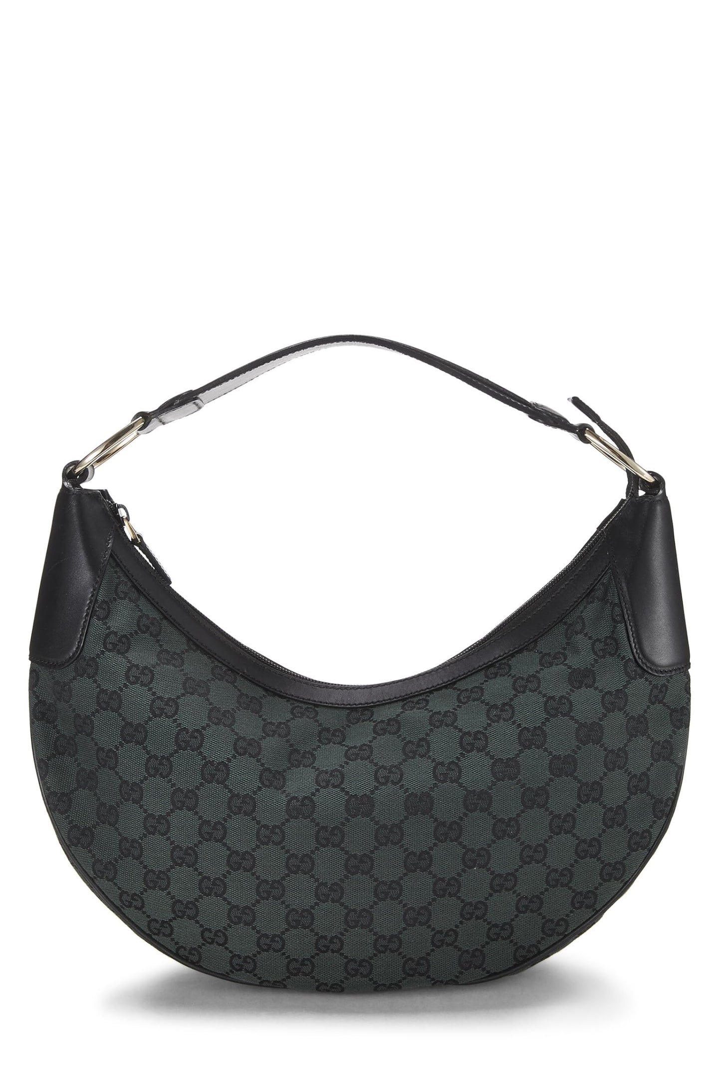 Gucci, Green GG Canvas Half Moon Hobo, Green