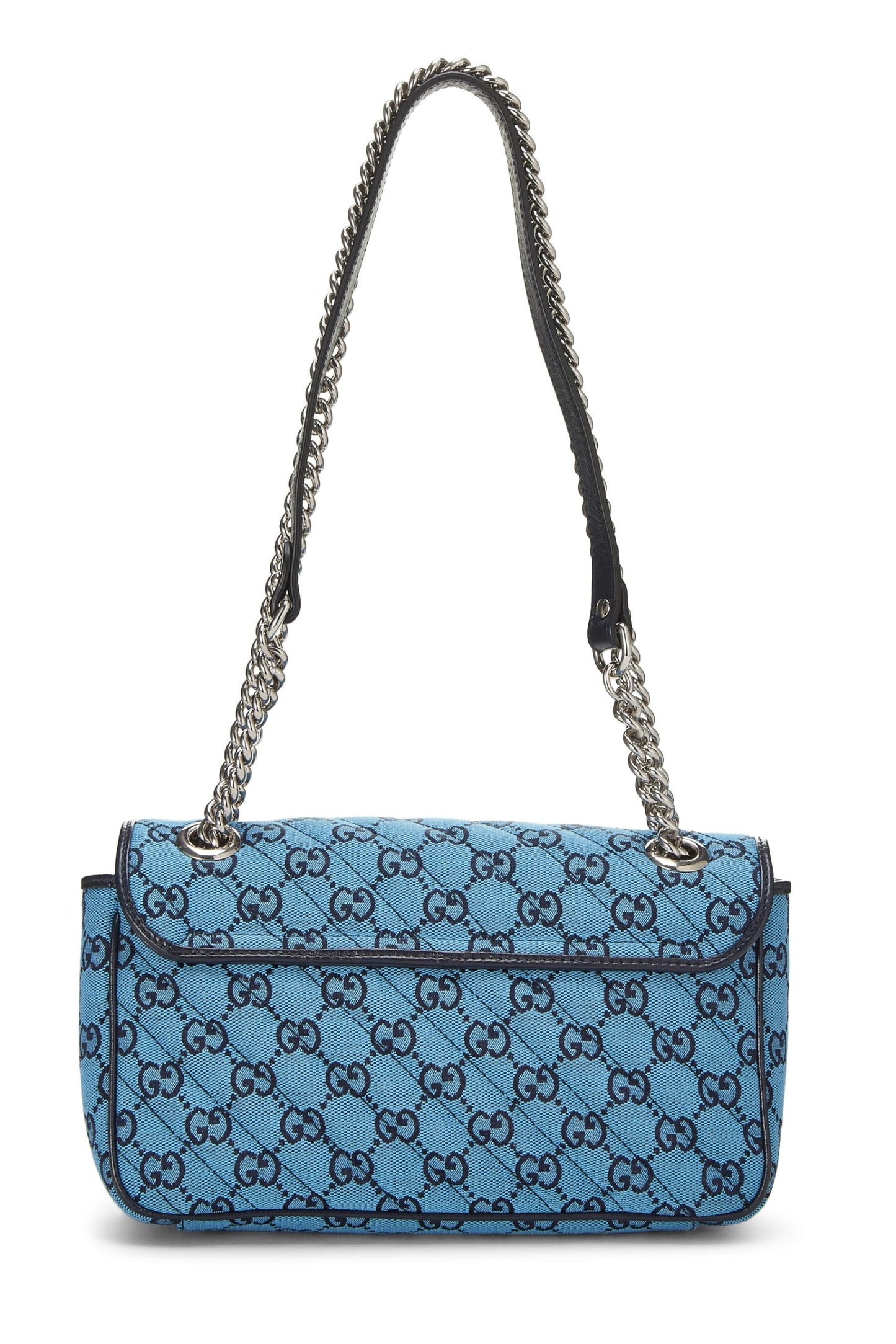 Gucci, Blue GG Canvas Marmont Shoulder Bag Small, Blue