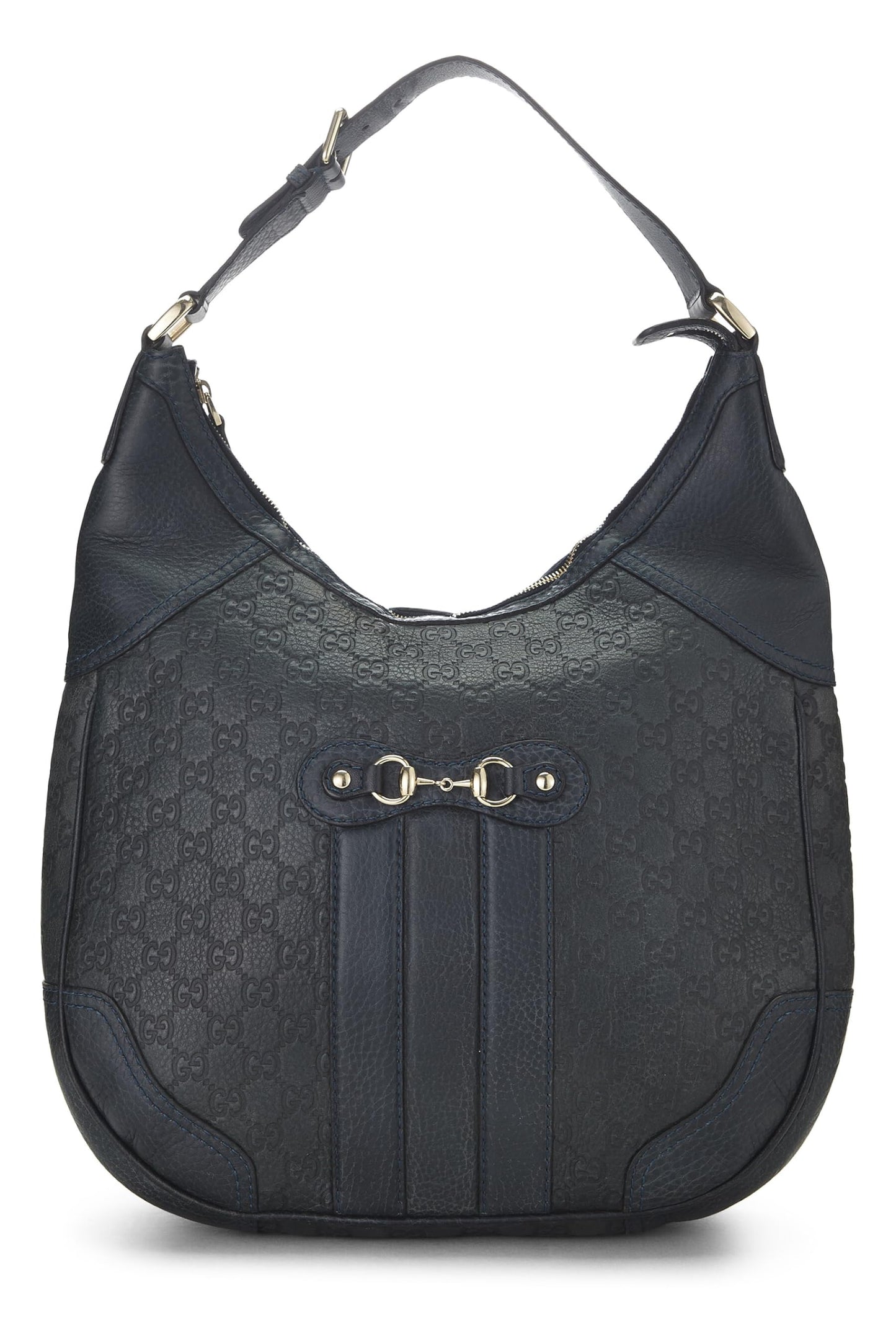 Gucci, Navy Guccissima Leather Catherine Hobo, Navy