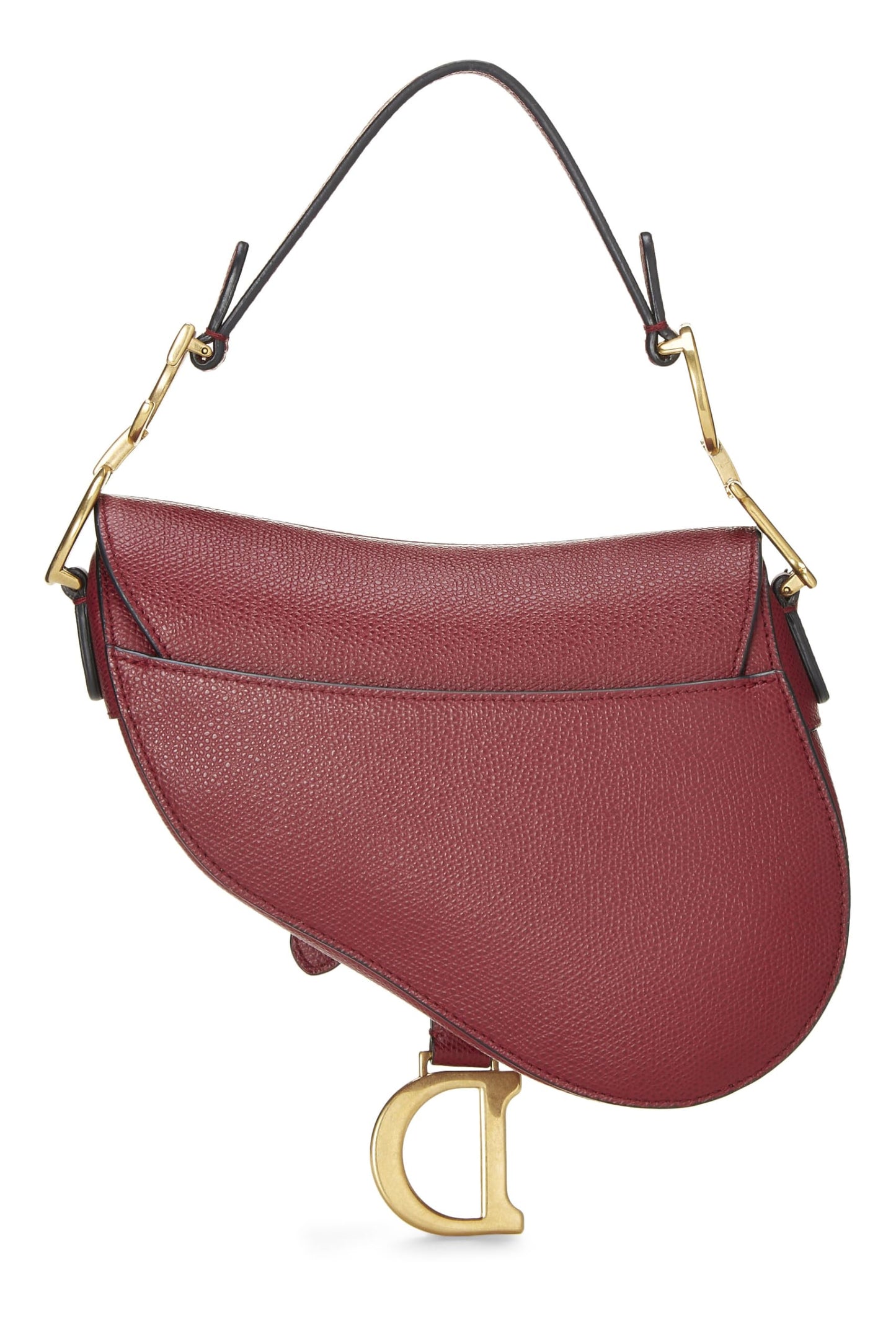 Dior,  Burgundy Calfskin Saddle Bag Burgundy