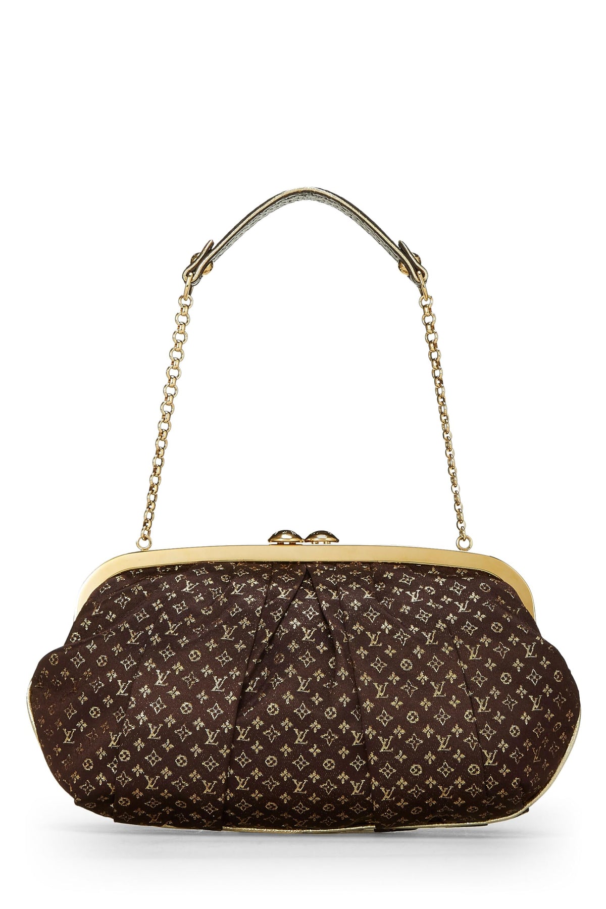 Louis Vuitton,  Limited Edition Brown Monogram Satin Aumoniere, Brown