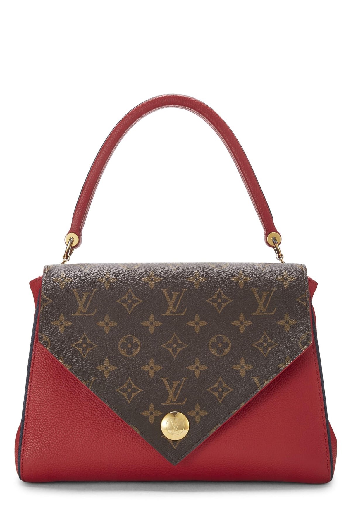 Louis Vuitton,  Red Monogram Leather Double V Bag, Red