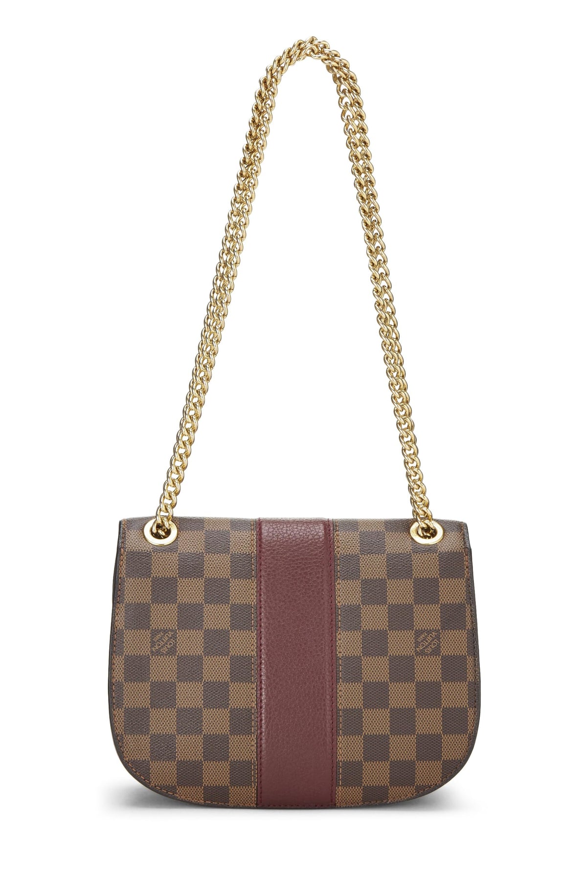 Louis Vuitton,  Black Damier Ebene Wight, Burgundy