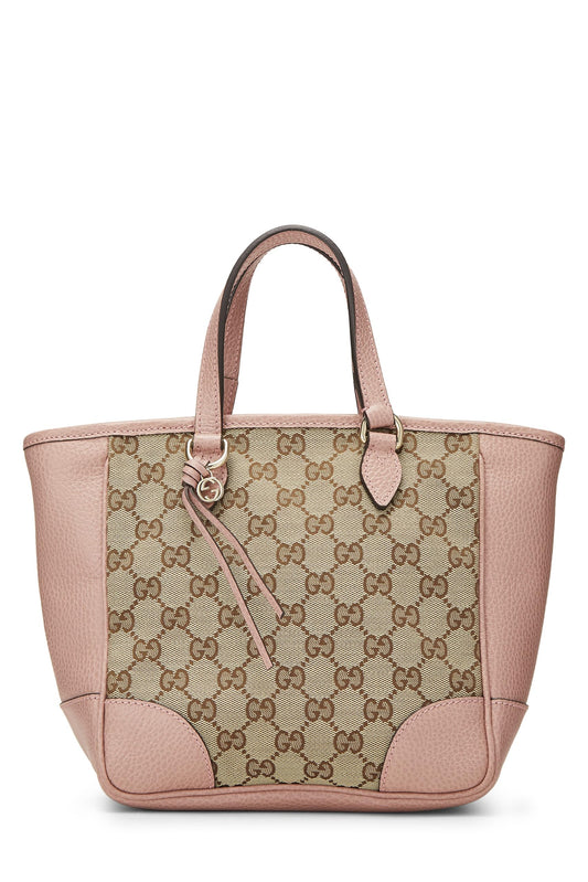 Gucci, Pink Original GG Canvas Bree Top Handle Tote Small, Pink