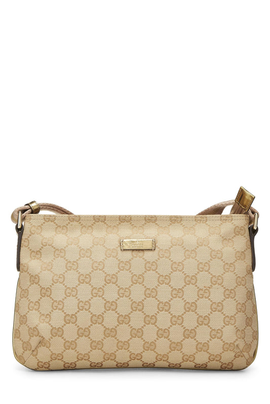 Gucci, Original GG Canvas Web Messenger, Gold