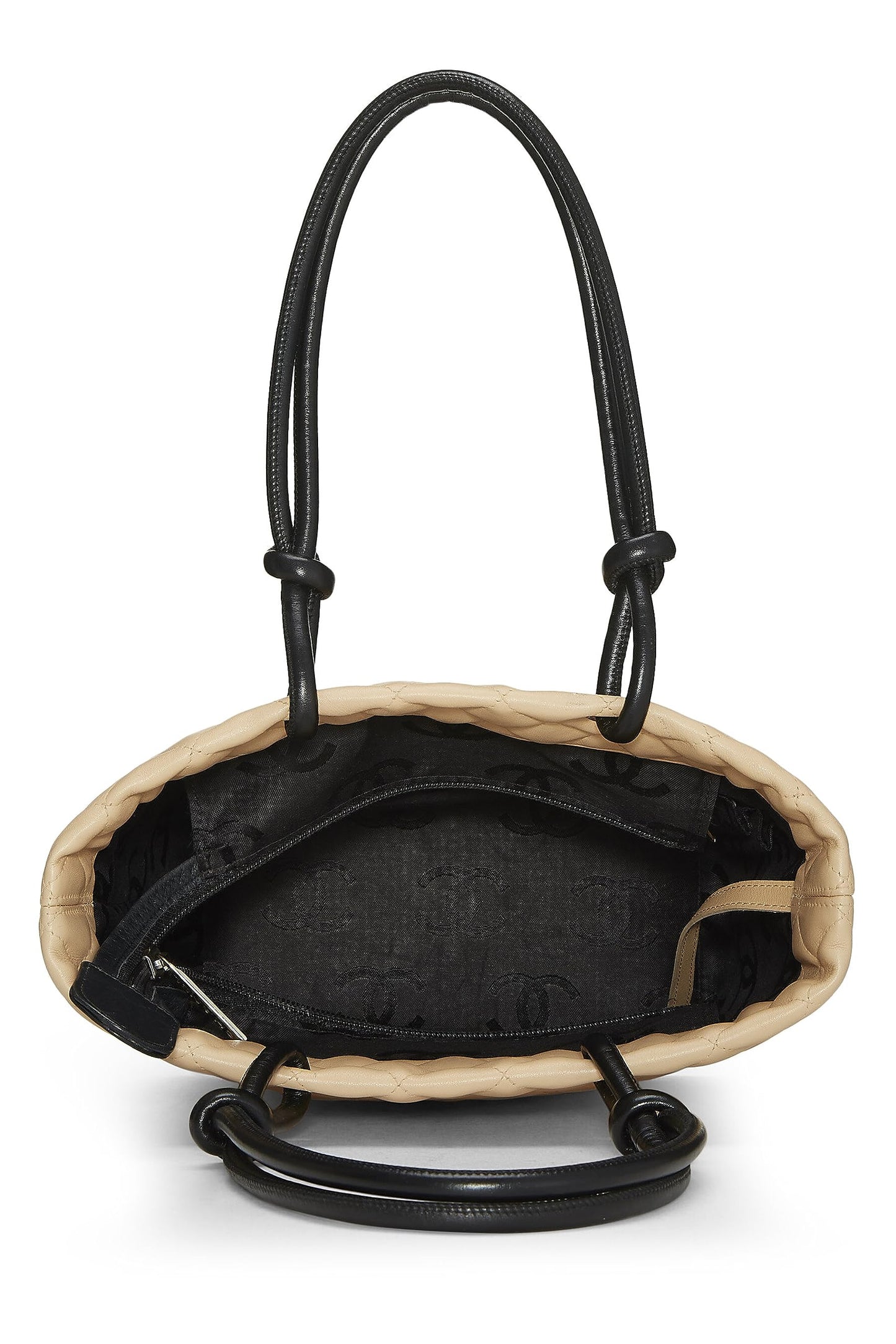 Chanel,  Beige Quilted Calfskin Cambon Tote Small, Beige