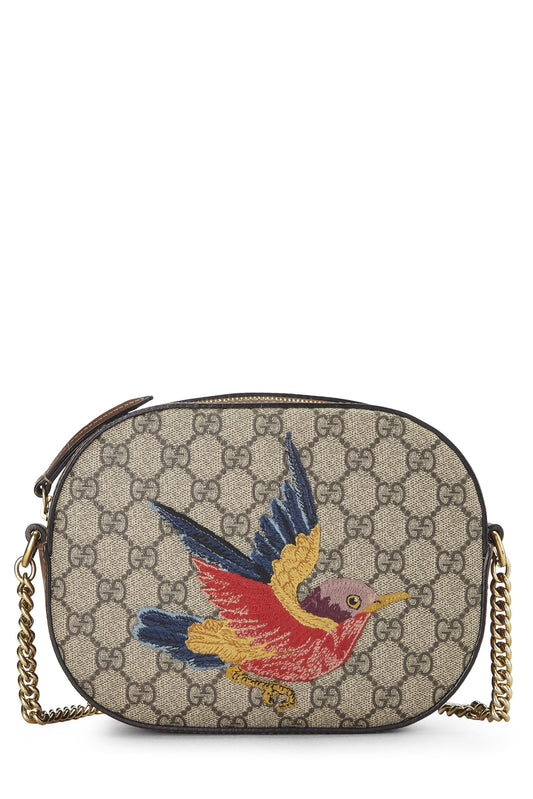 Gucci, Original GG Supreme Canvas Bird Chain Crossbody Mini, Brown
