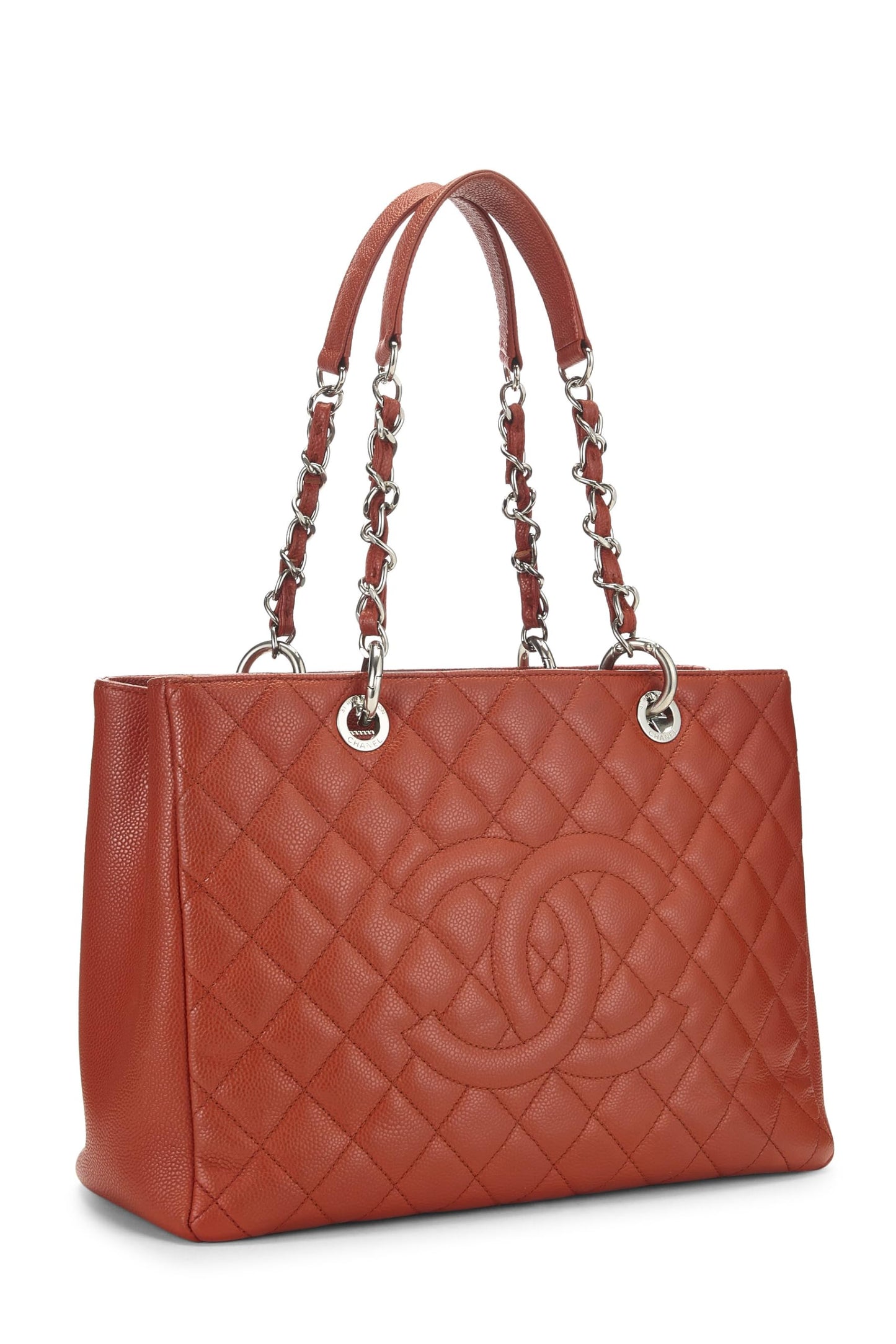 Chanel,  Orange Caviar Grand Shopping Tote (GST), Orange