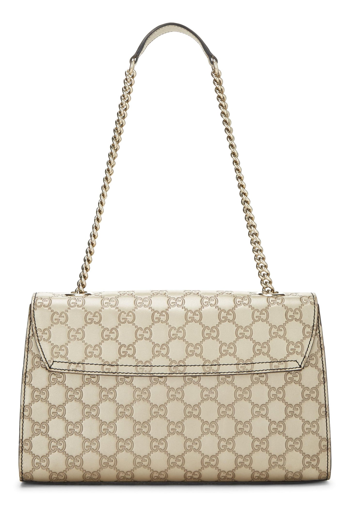 Gucci, Gold Microguccissima Leather Emily Chain Shoulder Bag, Gold