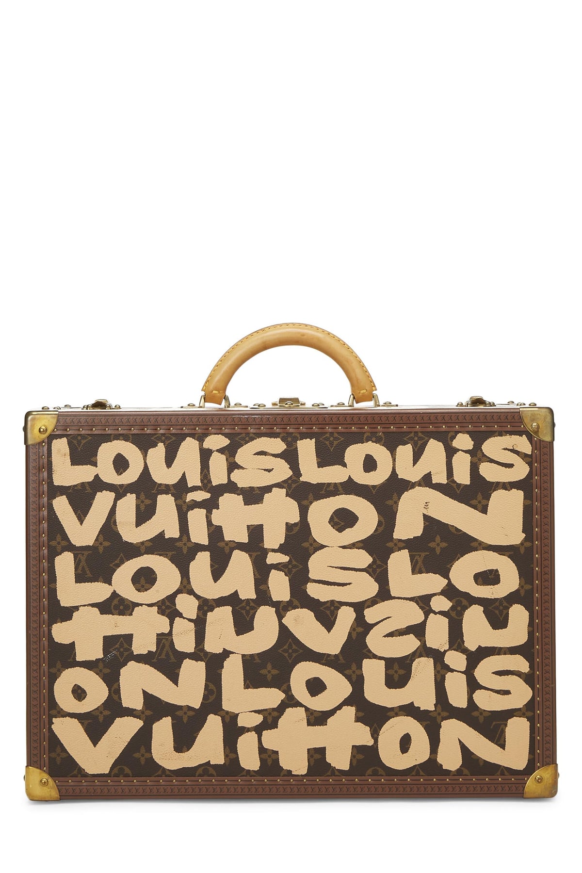 Louis Vuitton,  Stephen Sprouse x Louis Vuitton Beige Monogram Graffiti Canvas Trunk, Beige