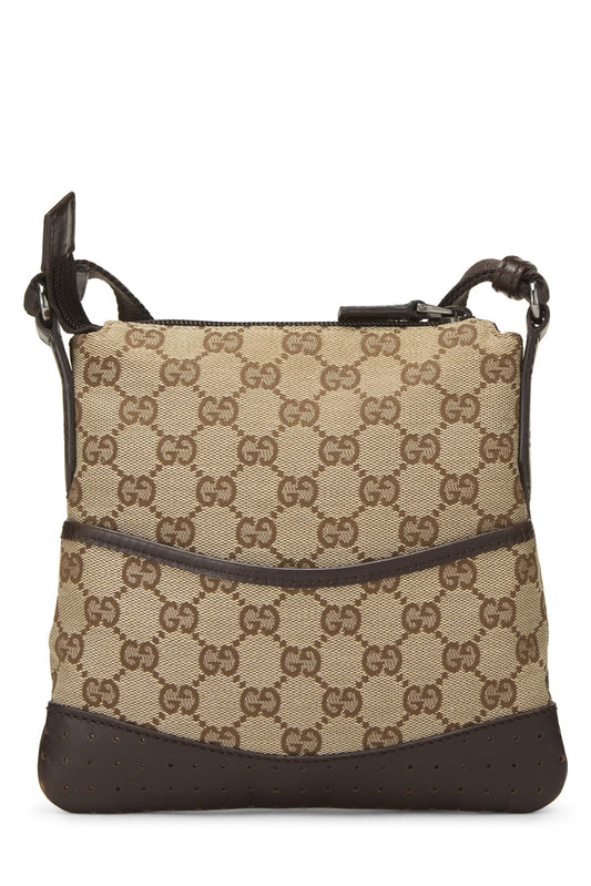 Gucci, Original GG Canvas Perforated Messenger Small, Brown