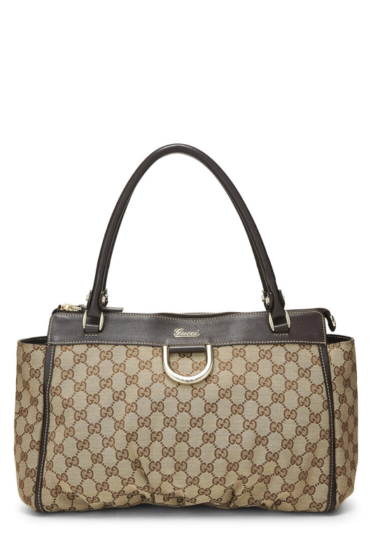 Gucci, Original GG Canvas Abbey Zip Tote, Brown