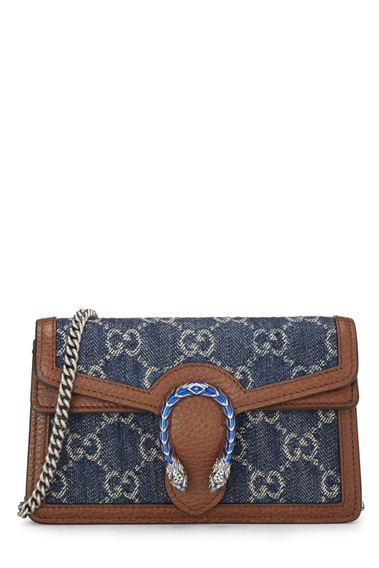 Gucci, Blue Denim Dionysus Crossbody Super Mini, Blue