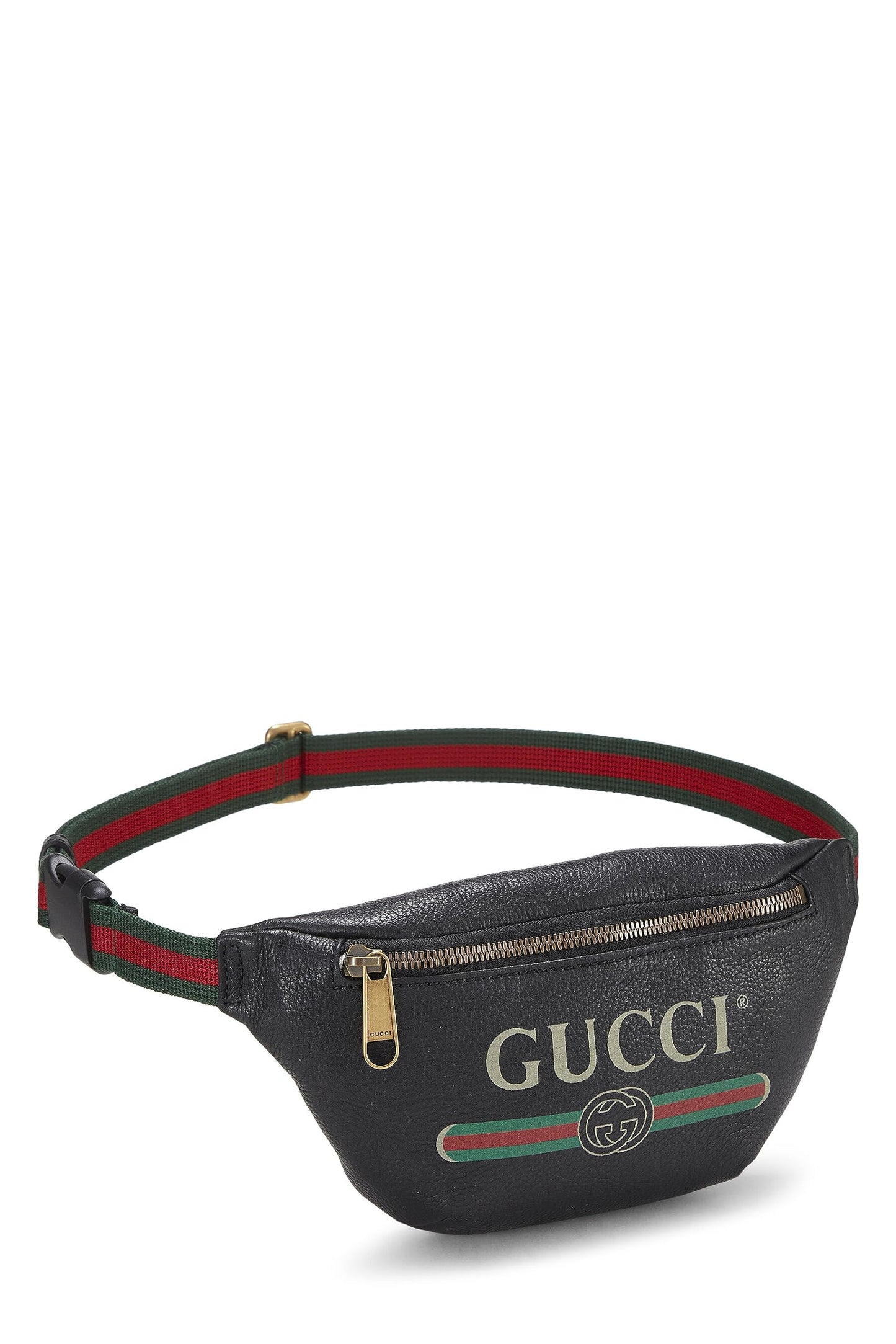 Gucci, Black Leather Logo Belt Bag Small, Black