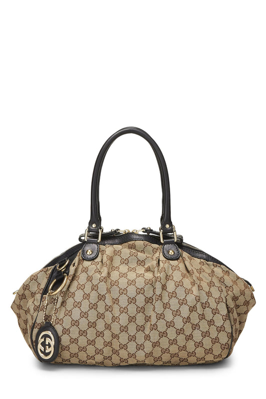 Gucci, Black Original GG Canvas Sukey Boston, Black